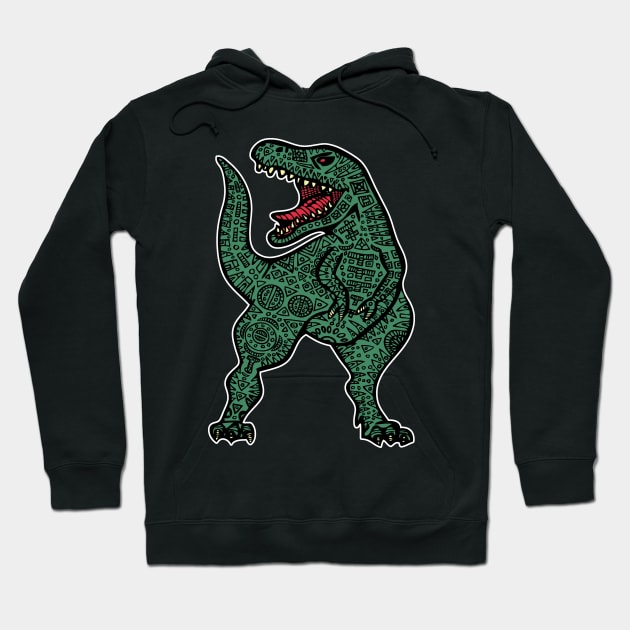 Tattooed T-Rex Hoodie by RockettGraph1cs